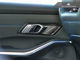 AutoTecknic Dry Carbon Interior Door Handle Trim Set - BMW G80 M3