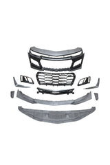 2010-2015 Chevy Camaro ZL1 1LE Track Package Front Bumper Conversion 11pcs Full Kit Flat BLK Body Kit