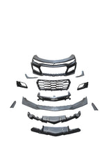 2016-2018 Chevy Camaro ZL1 1LE Track Package Front Bumper Conversion 11pcs Full Kit Flat BLK