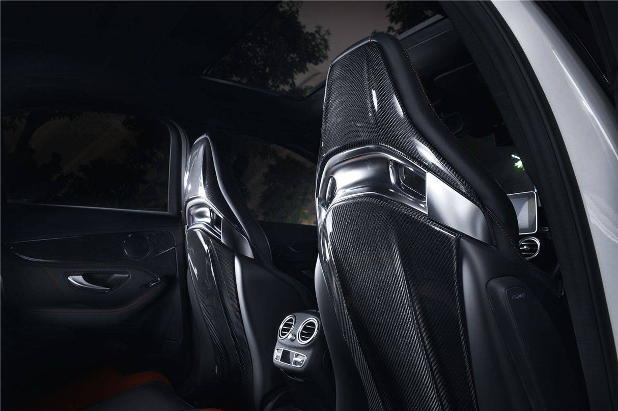 2015-2021 Mercedes Benz C63 & CLA45 & A45 AMG Sedan Carbon Fiber Seat-back Cover