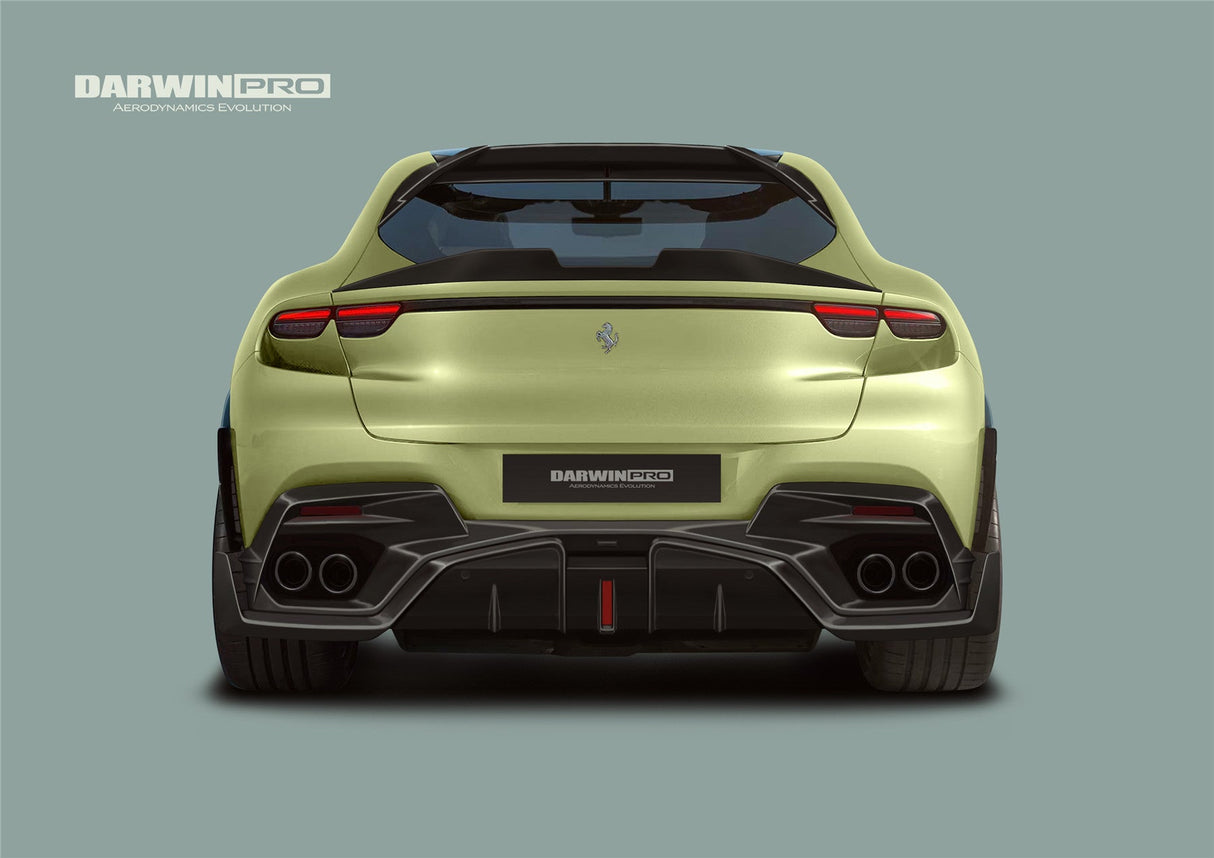 2023-UP Ferrari Purosangue F175 Carbon Fiber Rear Diffuser DarwinPRO iMP Design