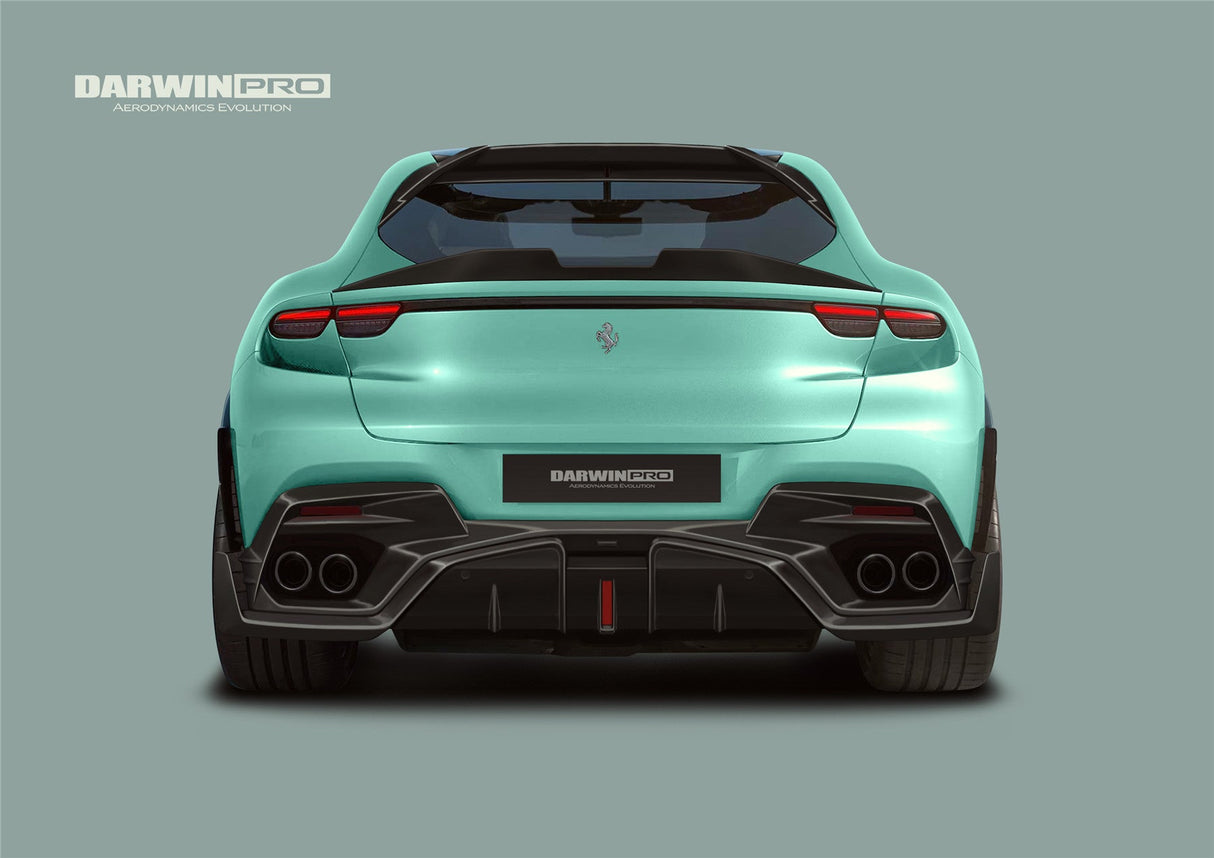 2023-UP Ferrari Purosangue F175 Carbon Fiber Rear Diffuser DarwinPRO iMP Design