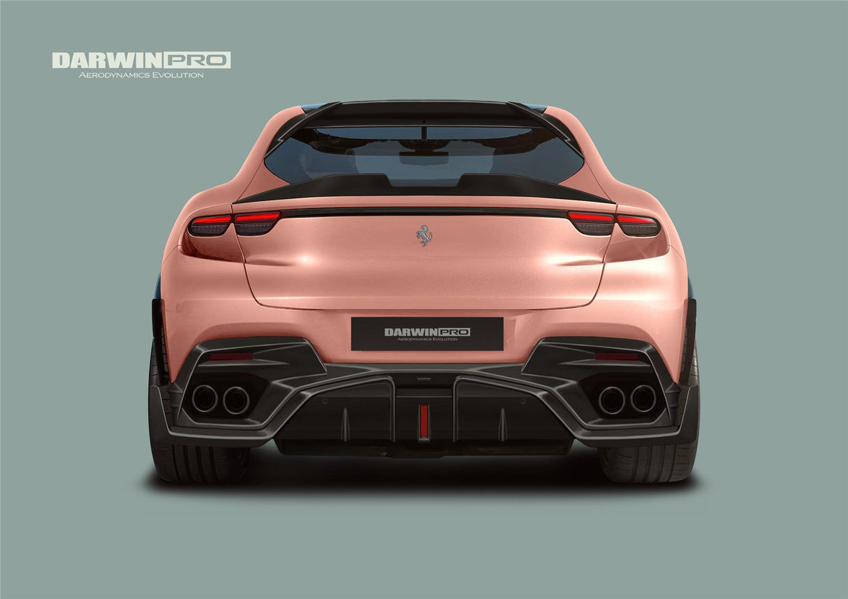 2023-UP Ferrari Purosangue F175 Carbon Fiber Rear Diffuser DarwinPRO iMP Design