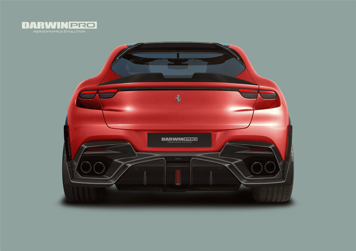2023-UP Ferrari Purosangue F175 Carbon Fiber Rear Diffuser DarwinPRO iMP Design