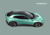 2023-UP Ferrari Purosangue F175 Carbon Fiber Hood DarwinPRO iMP Design