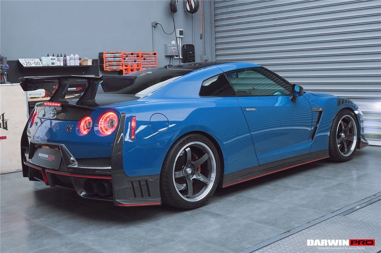 2008-2023 Nissan GTR R35 CBA DBA EBA Partial Carbon Fiber Rear Bumper With Black Light DarwinPRO (2024Nismo Design)