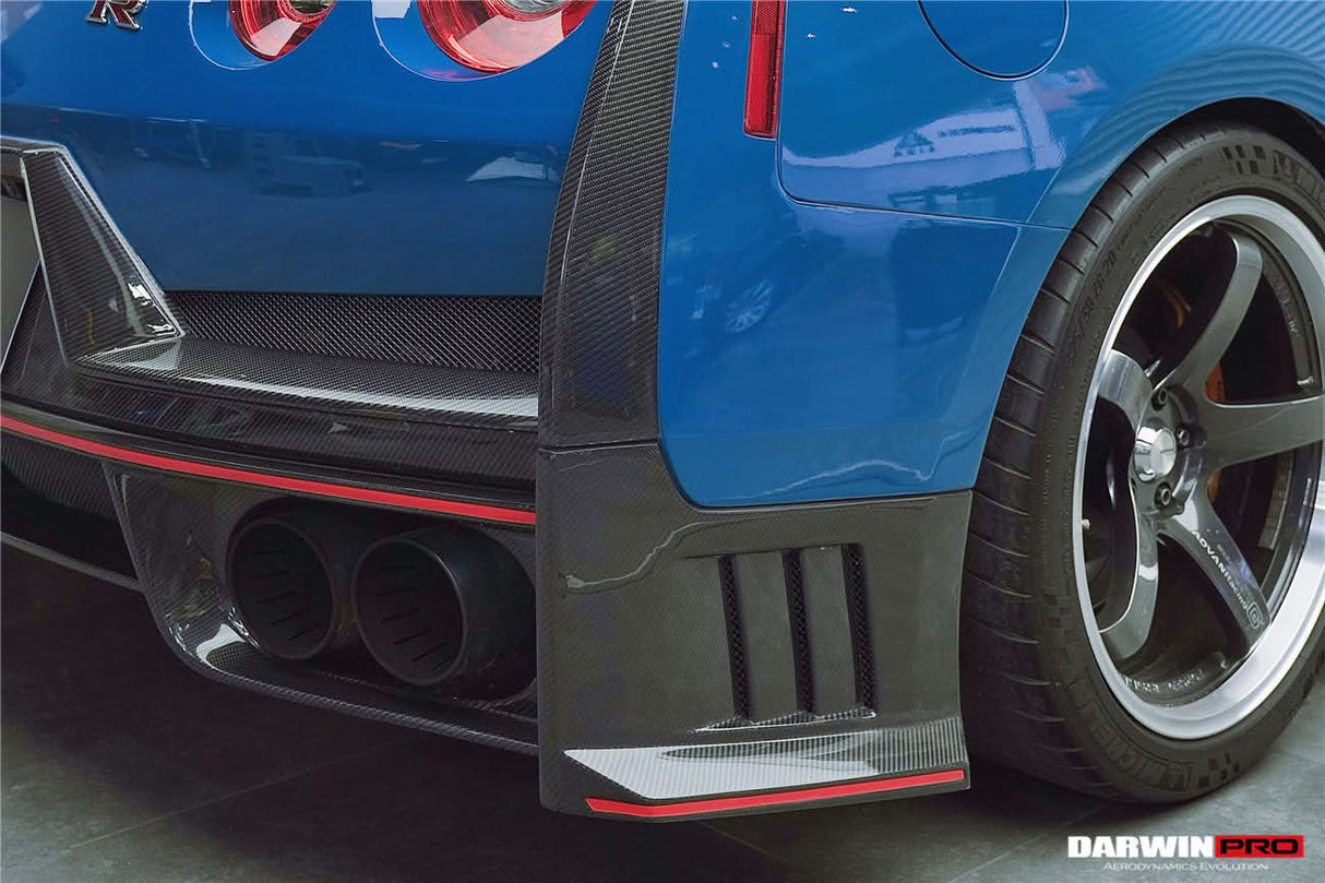 2008-2023 Nissan GTR R35 CBA DBA EBA Partial Carbon Fiber Rear Bumper With Black Light DarwinPRO (2024Nismo Design)