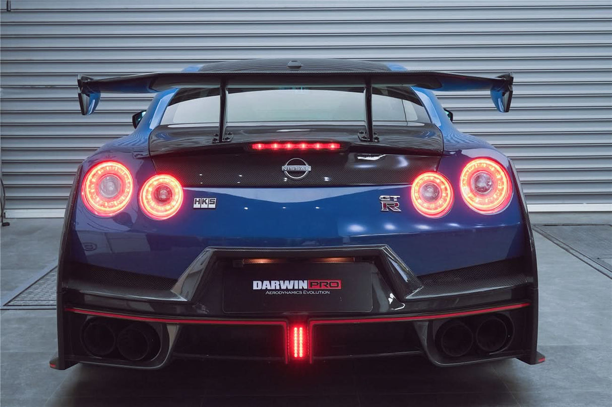 2008-2023 Nissan GTR R35 CBA DBA EBA Partial Carbon Fiber Rear Bumper With Black Light DarwinPRO (2024Nismo Design)
