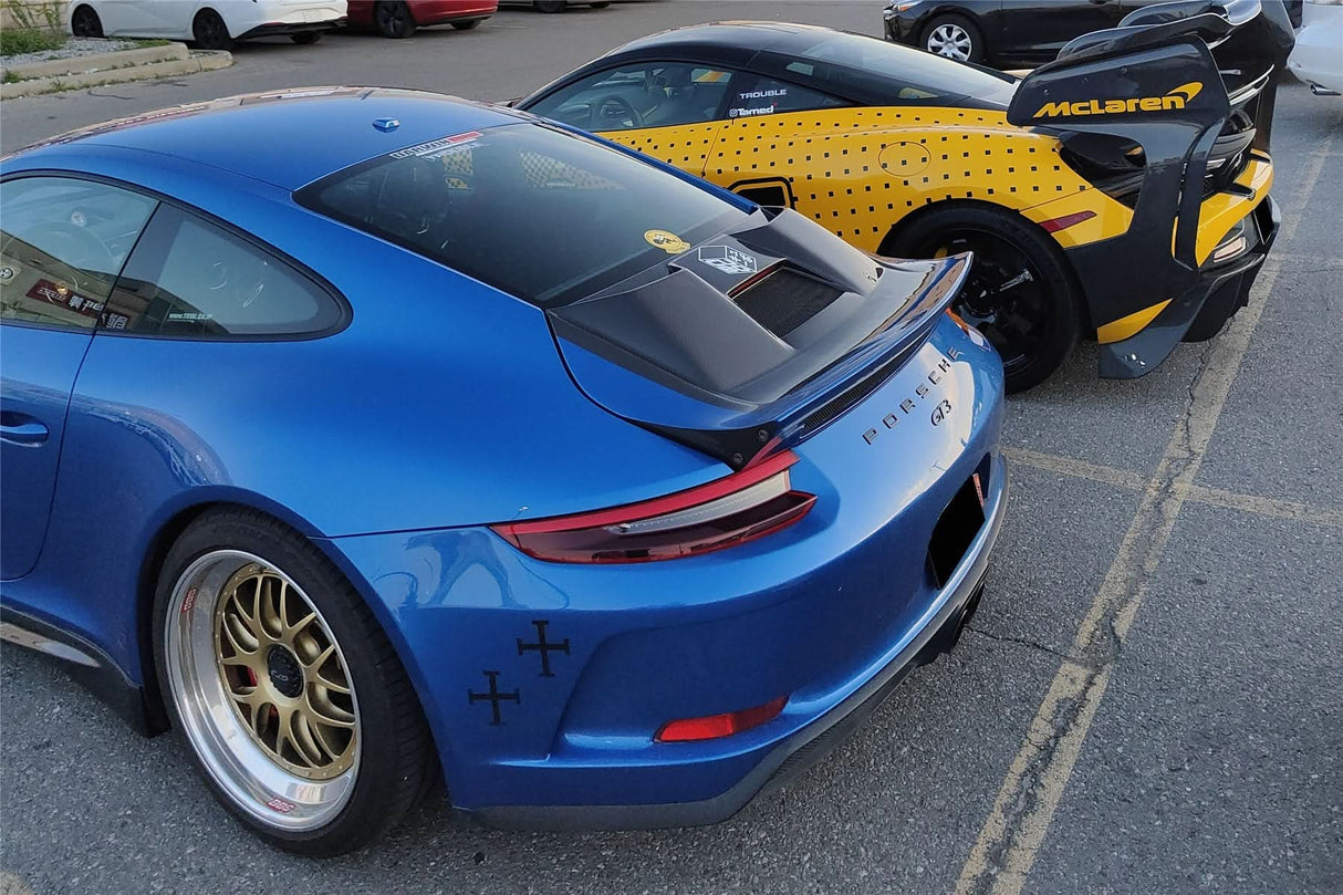 Darwinpro 2017-2019 Porsche 911 991.2 GT3 Only GT2RS Style Ducktail Spoiler with LED Light