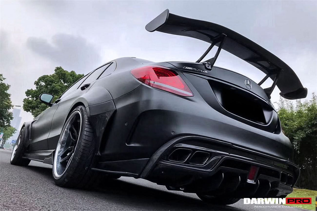 2015-2021 Mercedes Benz W205 C63 S AMG Sedan IMP Performance Carbon Fiber Rear Diffuser with Caps