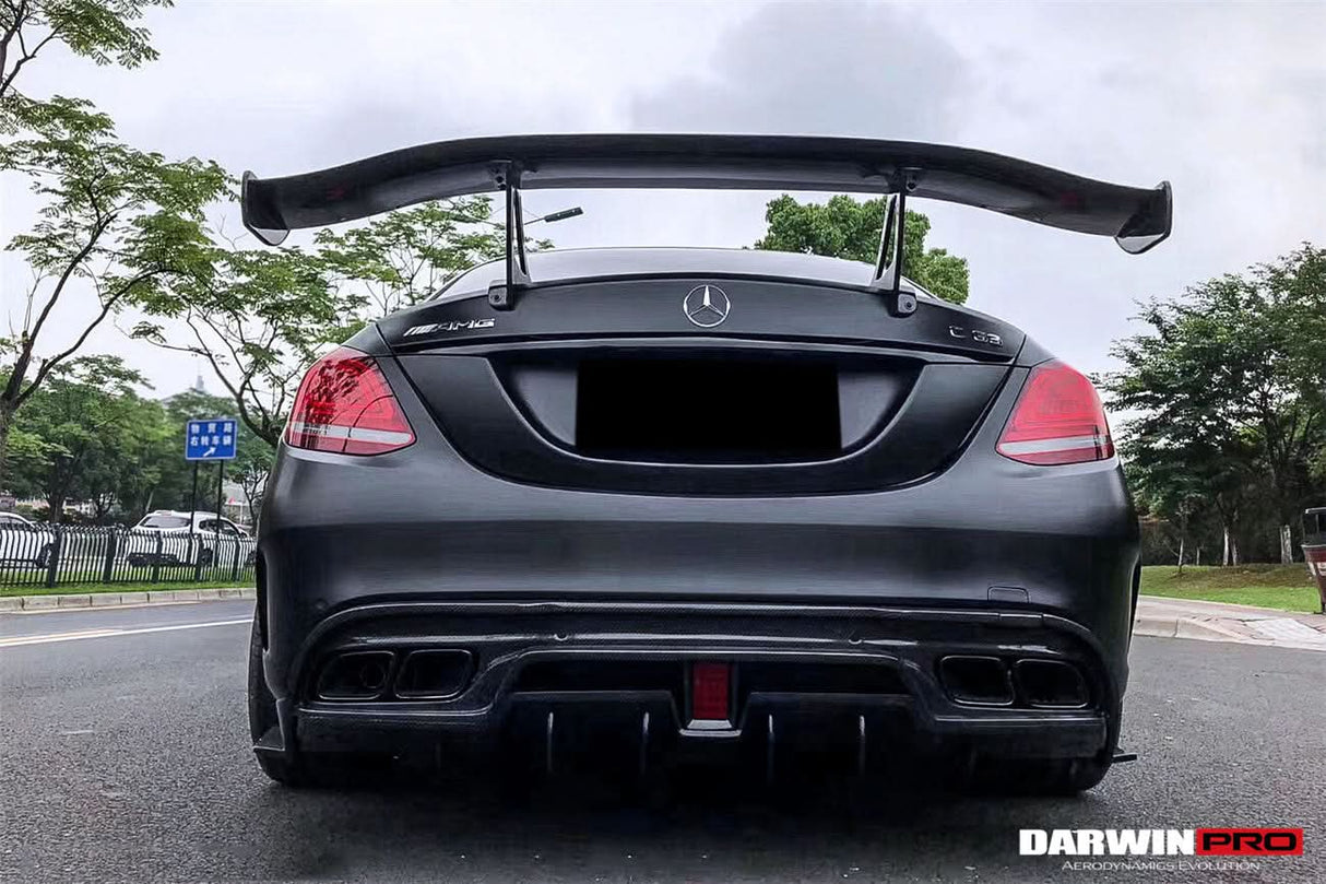 2015-2021 Mercedes Benz W205 C63 S AMG Sedan IMP Performance Carbon Fiber Rear Diffuser with Caps