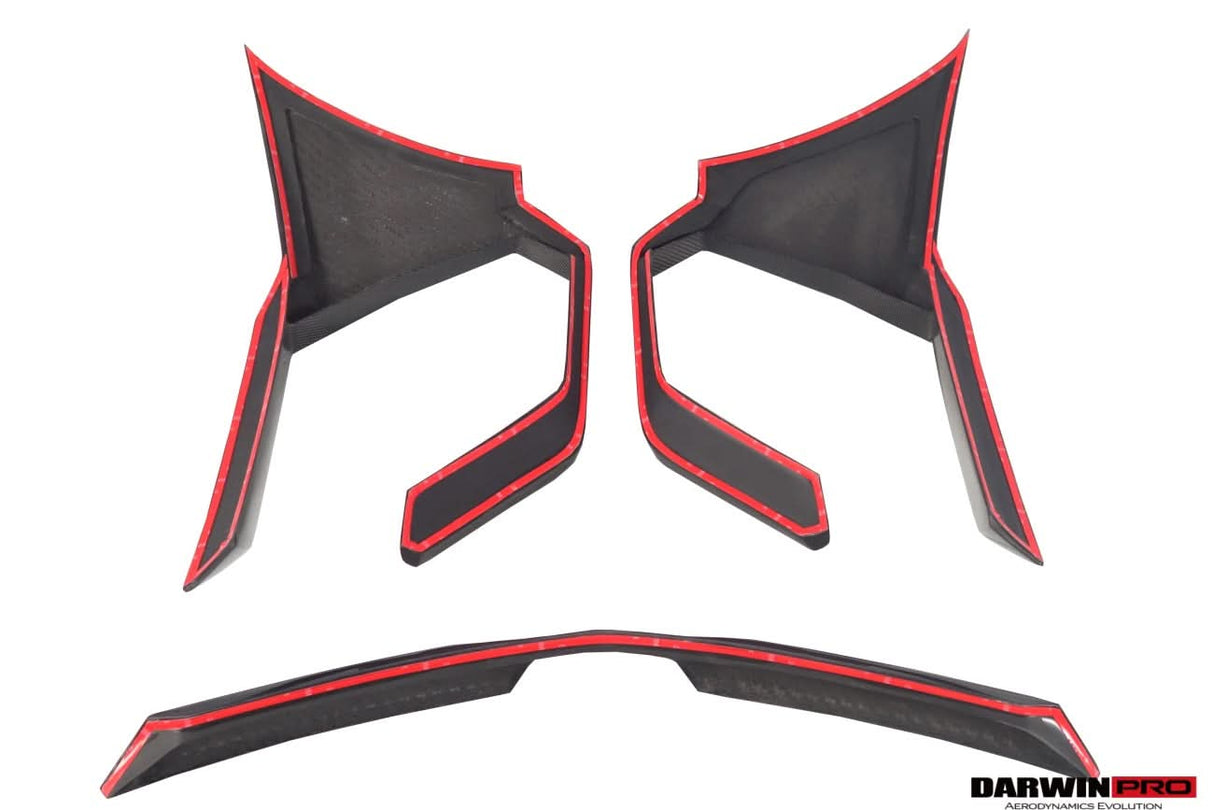 DarwinPRO 2018-2022 Lamborghini URUS IMP Style Carbon Fiber Front Bumper Side Vent Cover(For No-ACC Car)