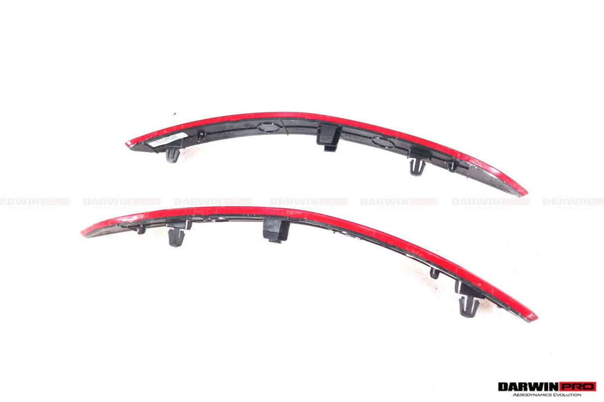 DarwinPRO 2019-2024 Porsche 911 992 Carrera & S & 4 & 4S & Targa & Cabriolet GT3 Style Rear Bumper Red Reflector Panels 