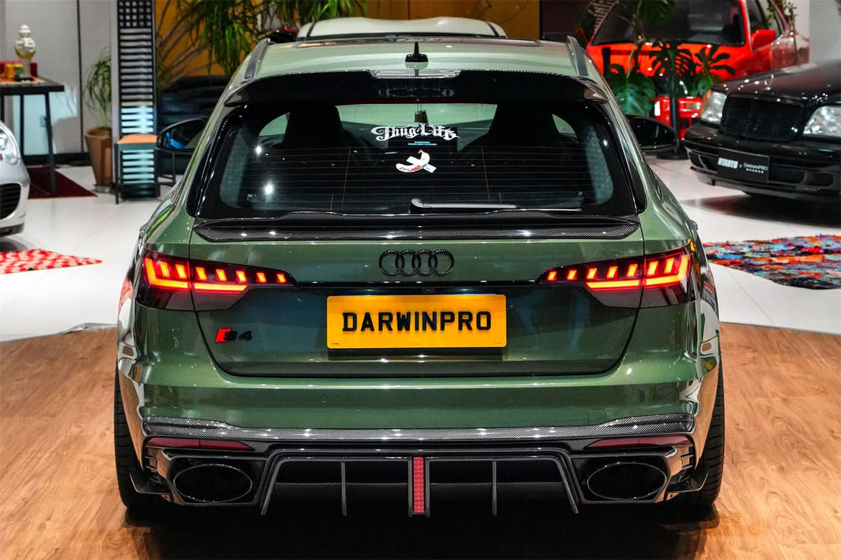 DarwinPRO 2020-2025 Audi S4 Avant B9.5 BKSS Style Carbon Fiber Rear Diffuser with exhasut tips