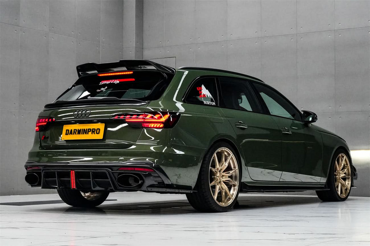 DarwinPRO 2020-2025 Audi S4 Avant B9.5 BKSS Style Carbon Fiber Rear Diffuser with exhasut tips