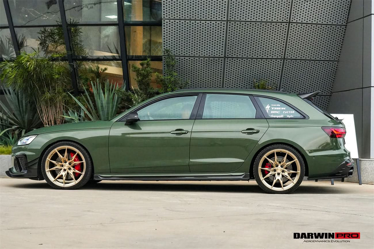 DarwinPRO 2020-2025 Audi S4 Avant B9.5 BKSS Style Carbon Fiber  Add On Side skirts Under Board