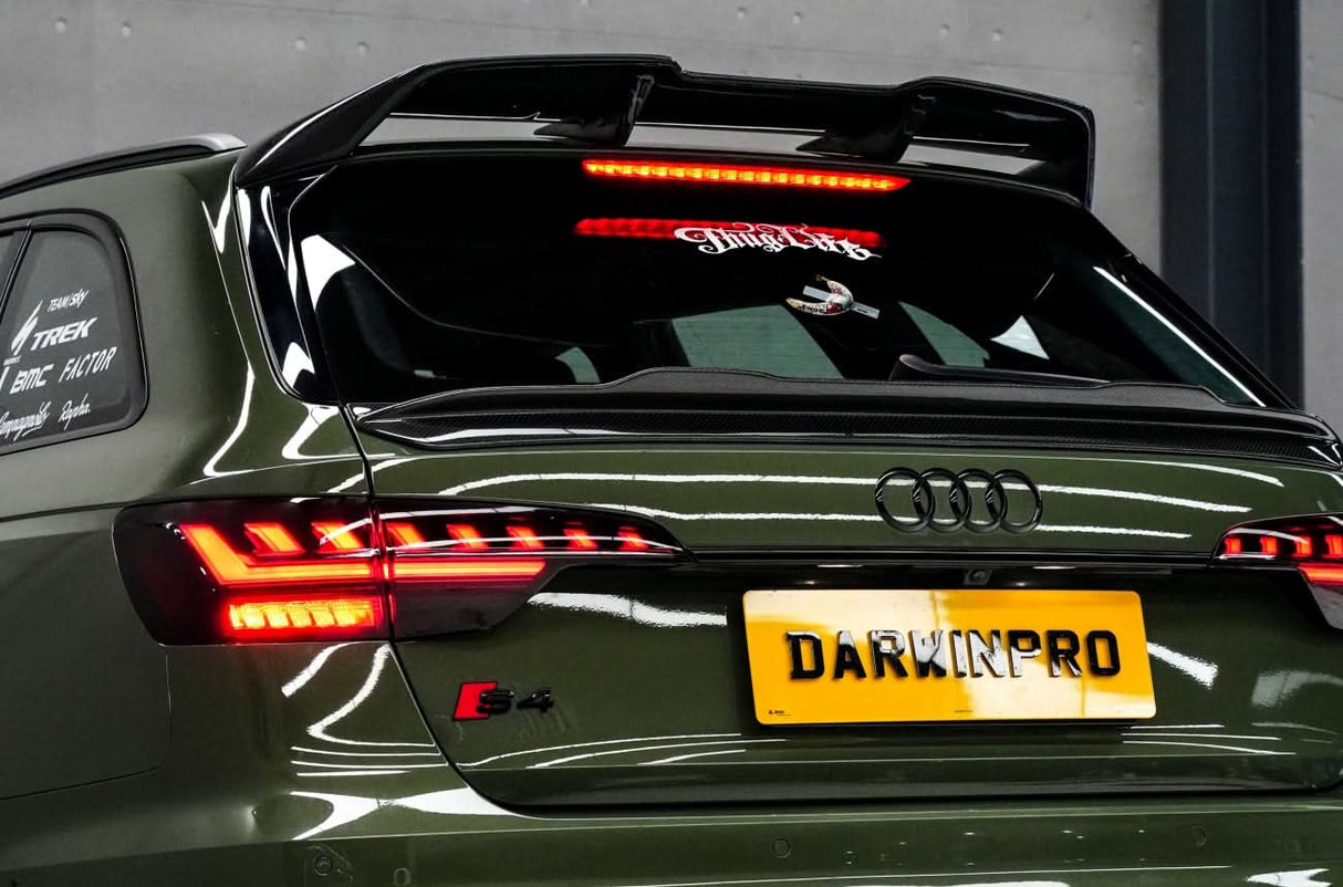 DarwinPRO 2017-2025 Audi S4 Avant B9 B9.5 BKSSII Style Carbon Fiber Trunk Spoiler