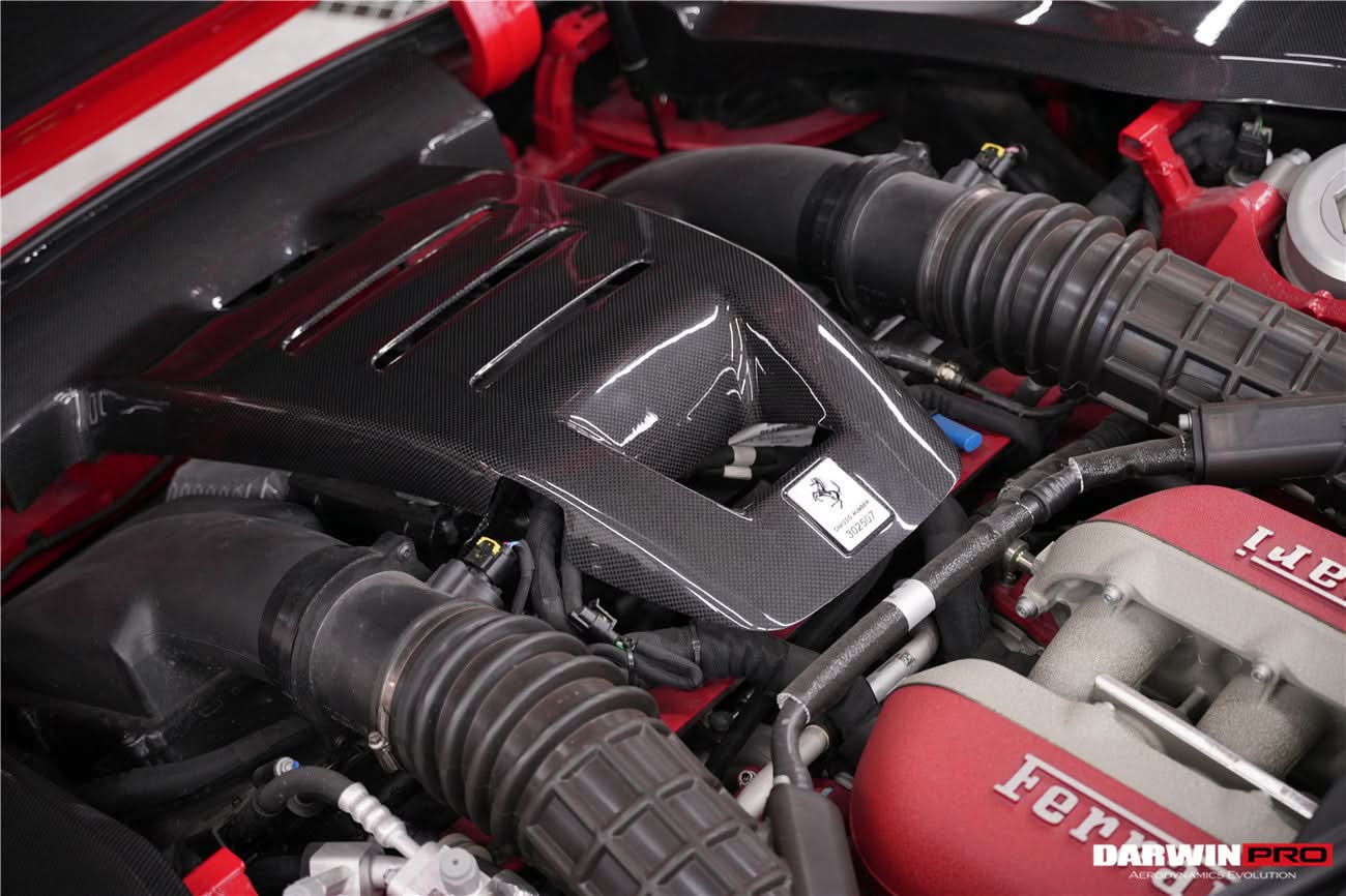 DarwinPRO 2023-UP Ferrari Purosangue FUV Type F175 OEM Style Dry Carbon Fiber Inner Center Engine Cover