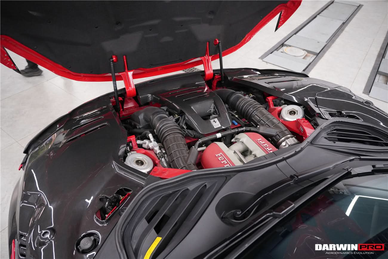 DarwinPRO 2023-UP Ferrari Purosangue FUV Type F175 OEM Style Dry Carbon Fiber Inner Center Engine Cover