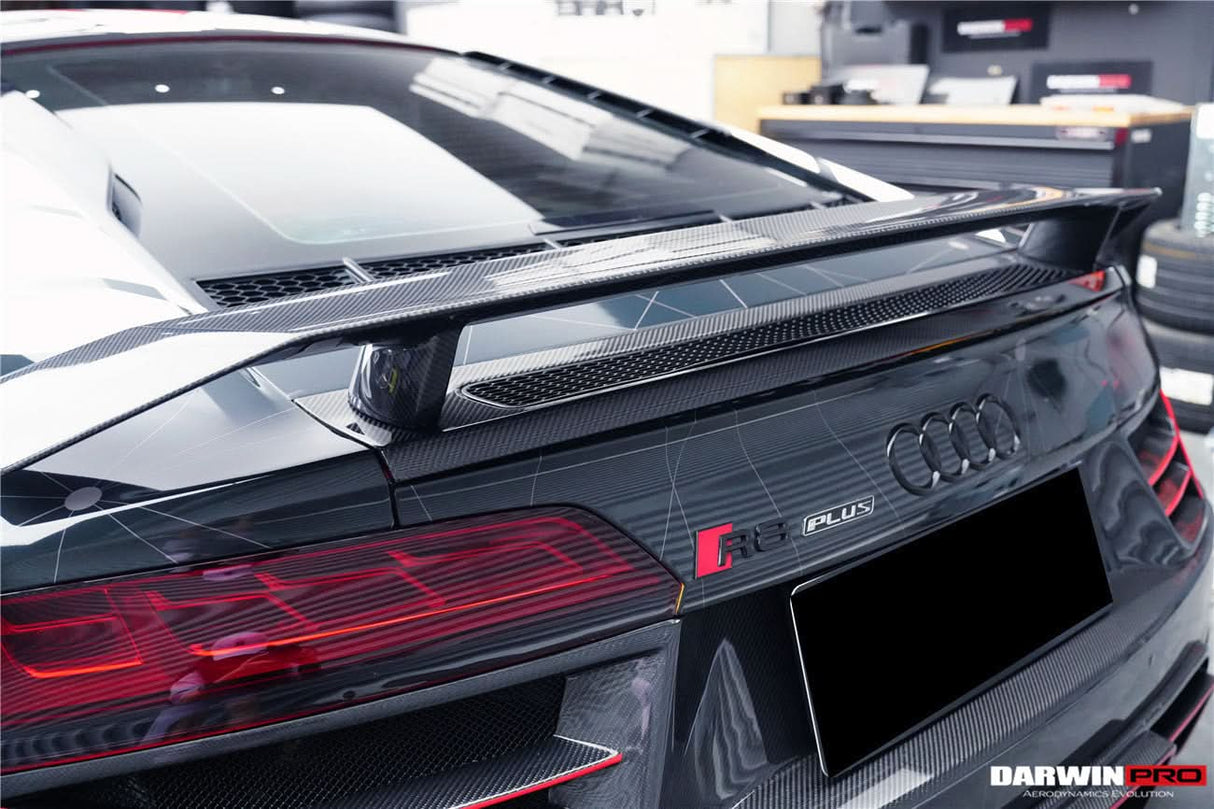 DarwinPRO 2016-2025 Audi R8 GEN2 Coupe ONLY GT Style Carbon Fiber Trunk Wing with Base