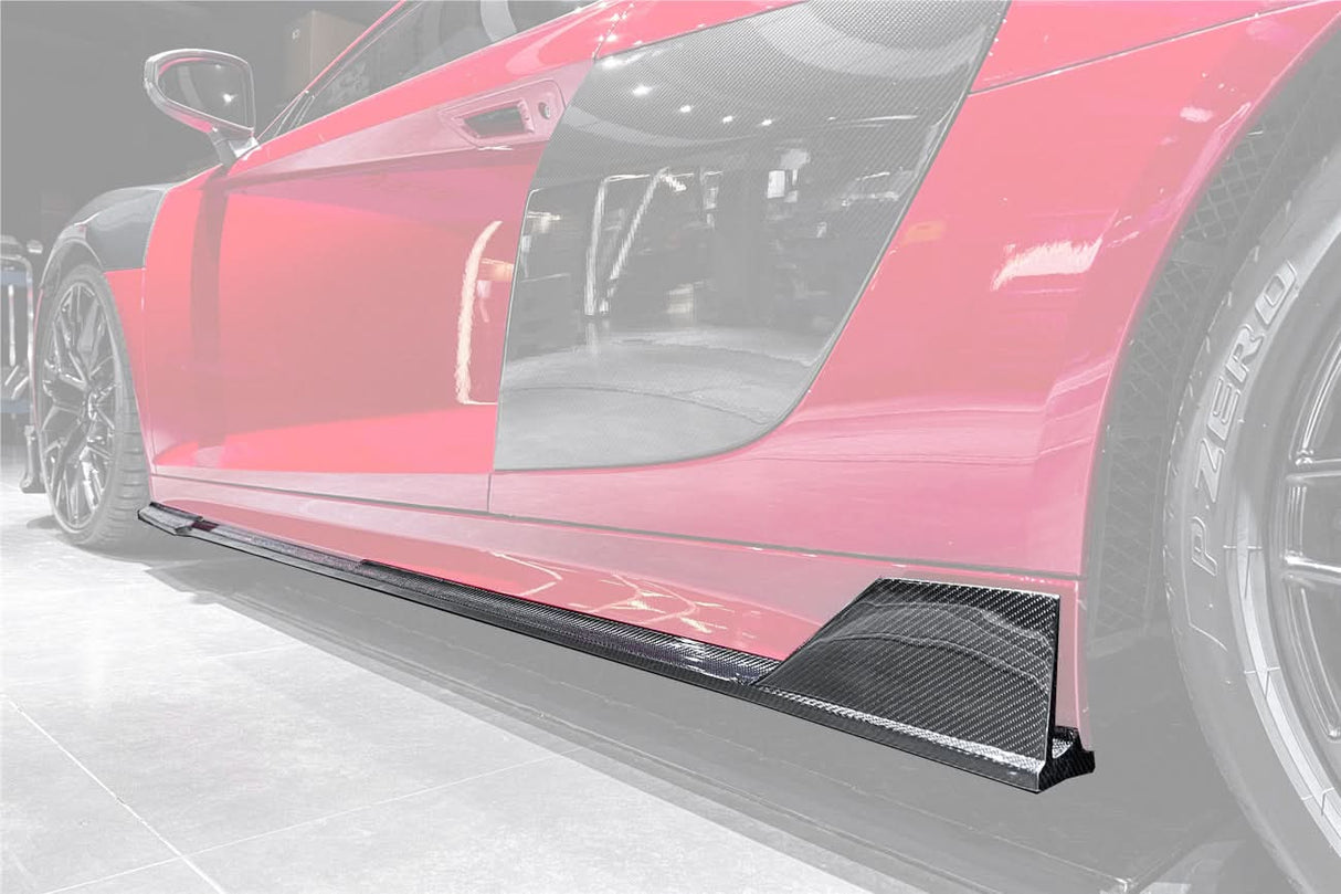 2016-2018 Audi R8 Coupe iMP Performance Carbon Fiber Side Skirts Under Board