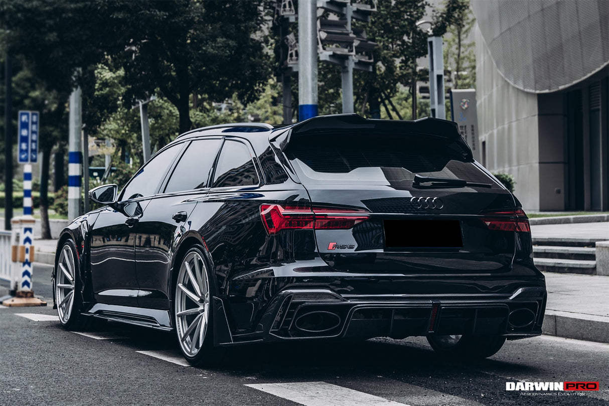 2019-UP Audi RS6 Avant C8 RS7 C8 Quattro Carbon Fiber Rear Diffuser DarwinPRO (iMP Design)