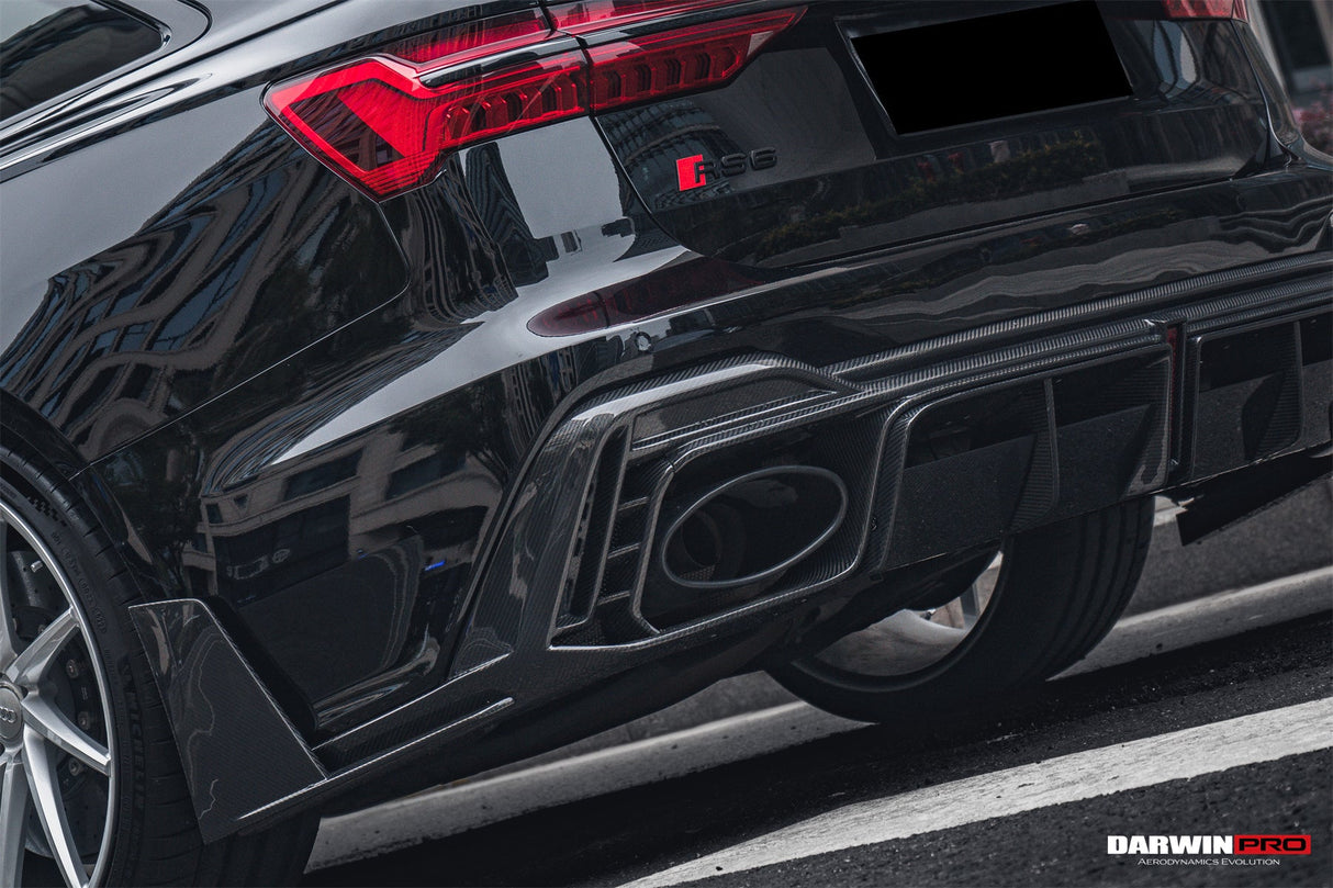 2019-UP Audi RS6 Avant C8 RS7 C8 Quattro Carbon Fiber Rear Diffuser DarwinPRO (iMP Design)