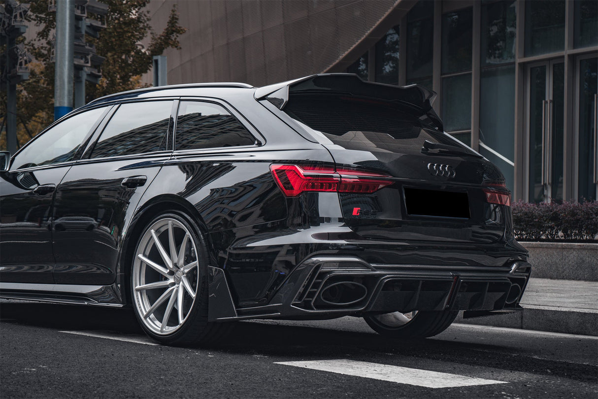 2019-UP Audi RS6 Avant C8 RS7 C8 Quattro Carbon Fiber Rear Diffuser DarwinPRO (iMP Design)
