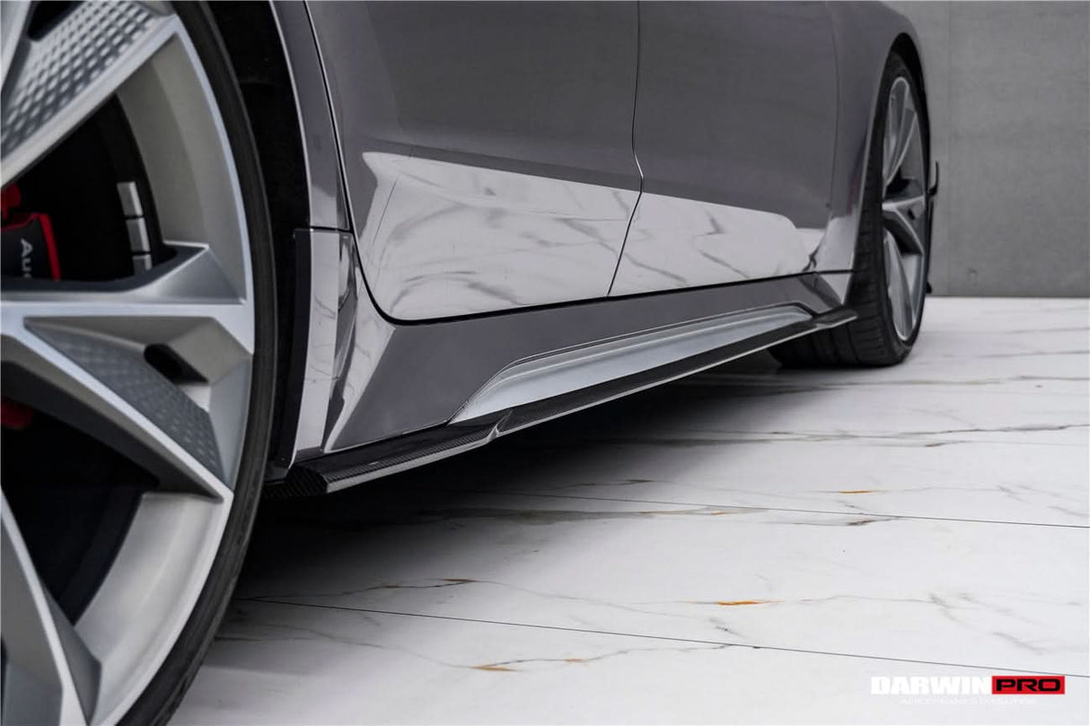 DarwinPRO 2019-UP Audi RS6 Avant C8 & RS7 C8 Quattro IMP Performance Ver.2 Side Skirts Under Board