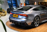 2019-UP Audi RS6 Avant C8 RS7 C8 Quattro Carbon Fiber Rear Diffuser DarwinPRO (iMP Design)