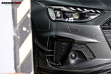 DarwinPRO 2020-2025 Audi S4 Avant B9.5 BKSS Style Carbon Fiber Front Bumper Canards