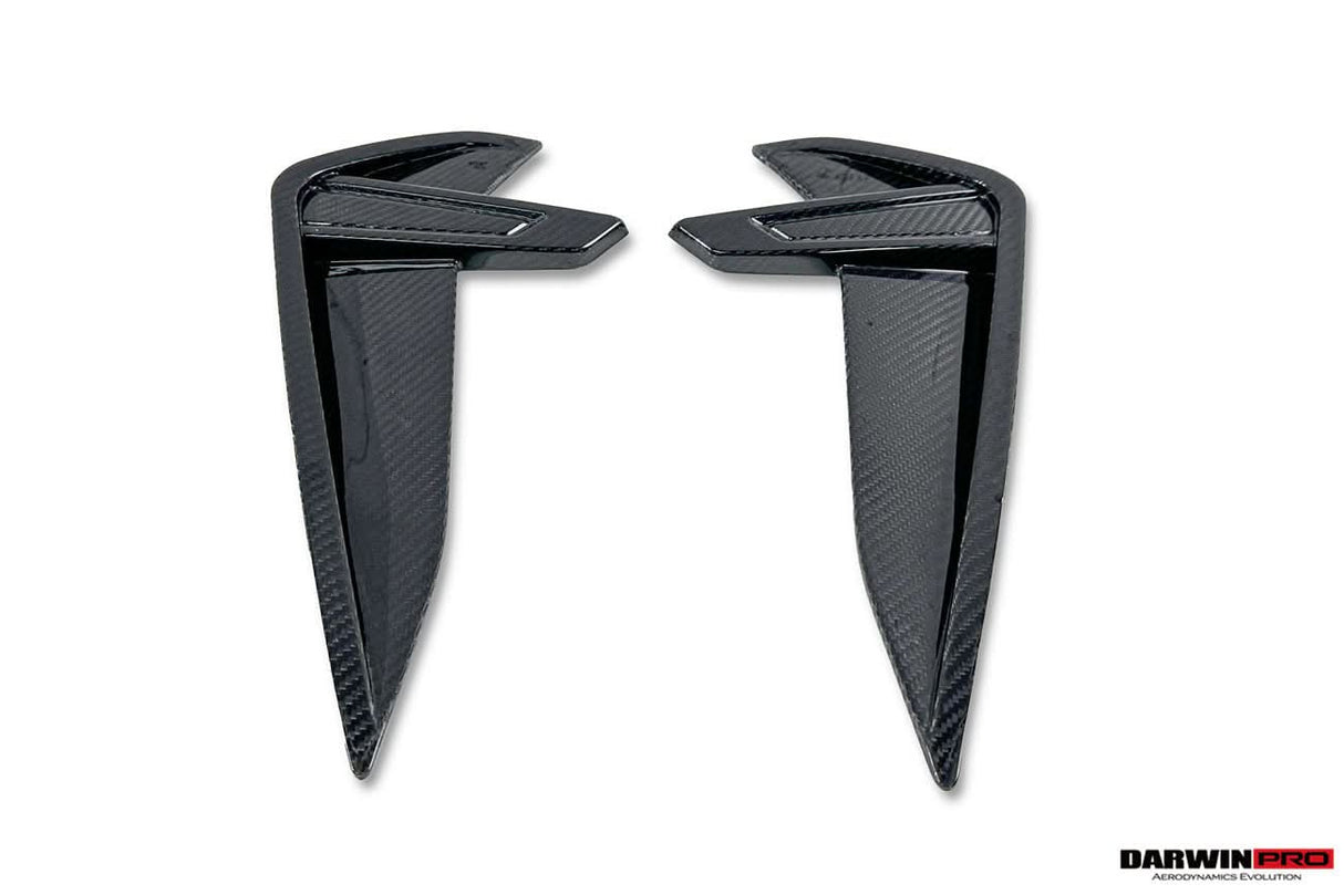 2019-2025 BMW M8 F91 F92 F93 AD Style Autoclave Carbon Fiber Front Fender Vent Trims