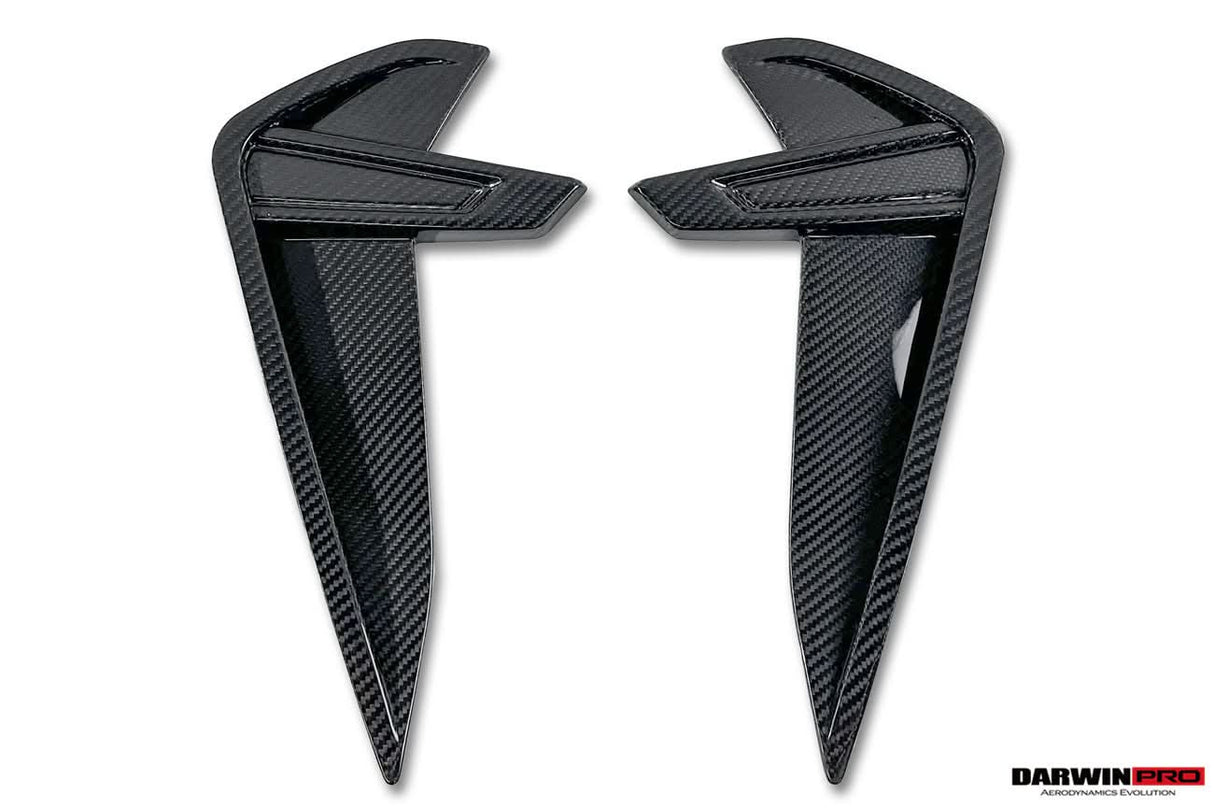 2019-2025 BMW M8 F91 F92 F93 AD Style Autoclave Carbon Fiber Front Fender Vent Trims