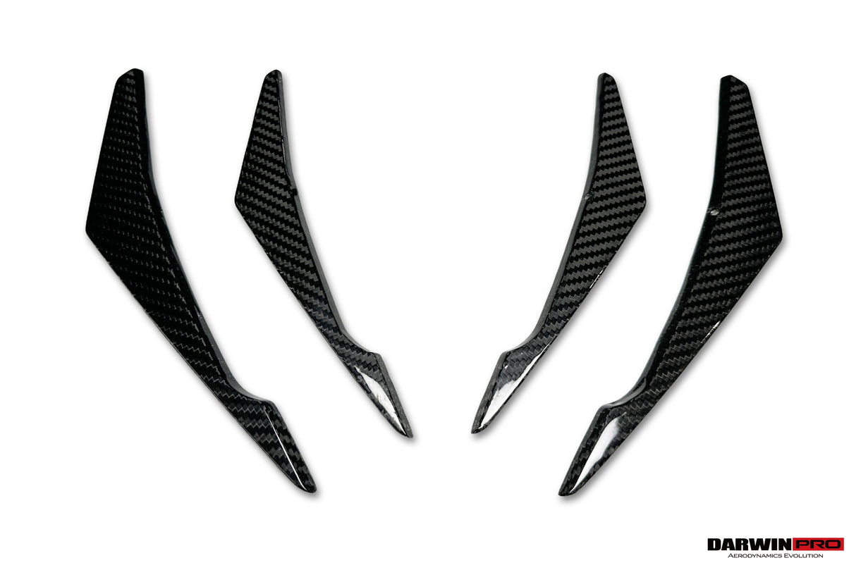 2019-2025 BMW M8 F91 F92 F93 AD Style Autoclave Carbon Fiber Front Bumper Canards