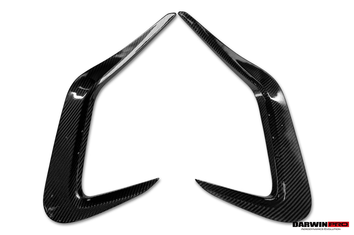 2019-2025 BMW M8 F93 AD Style Autoclave Carbon Fiber Rear Bumper Side Vent Trims