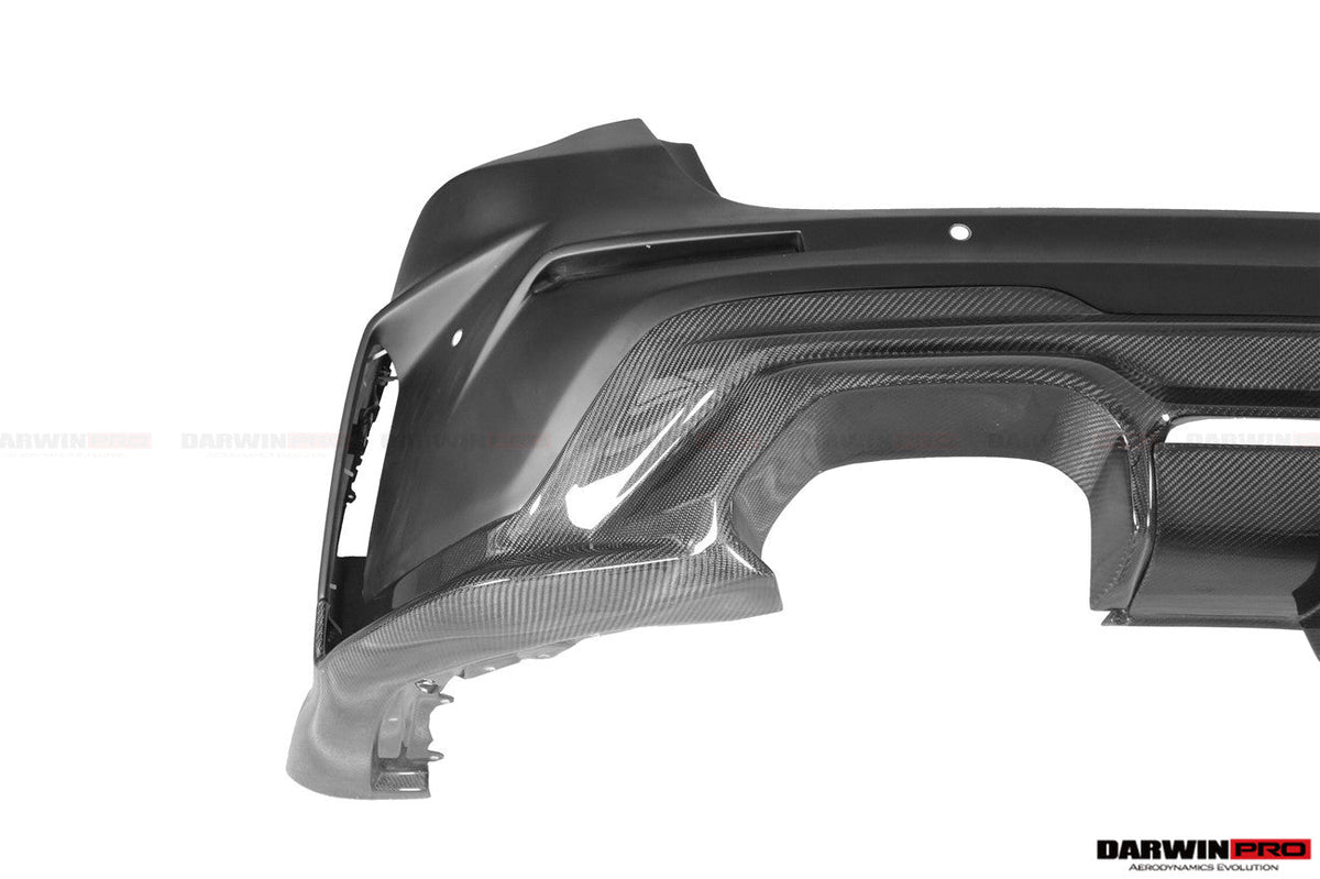 2021-UP BMW M3 G80 G81 Partial Carbon Fiber Rear Bumper with LED Light DarwinPRO (BKSS Ver.2 Design)