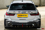 2021-UP BMW M3 G80 G81 Partial Carbon Fiber Rear Bumper with LED Light DarwinPRO (BKSS Ver.2 Design)