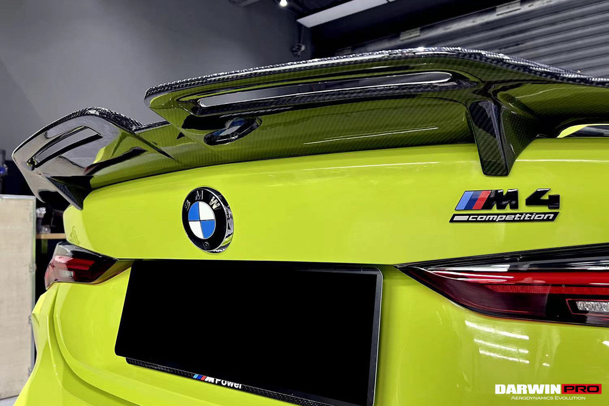 2021-UP BMW M4 G82 | 4 Series G22 Carbon Fiber Trunk Spoiler - DarwinPRO (BKSS)