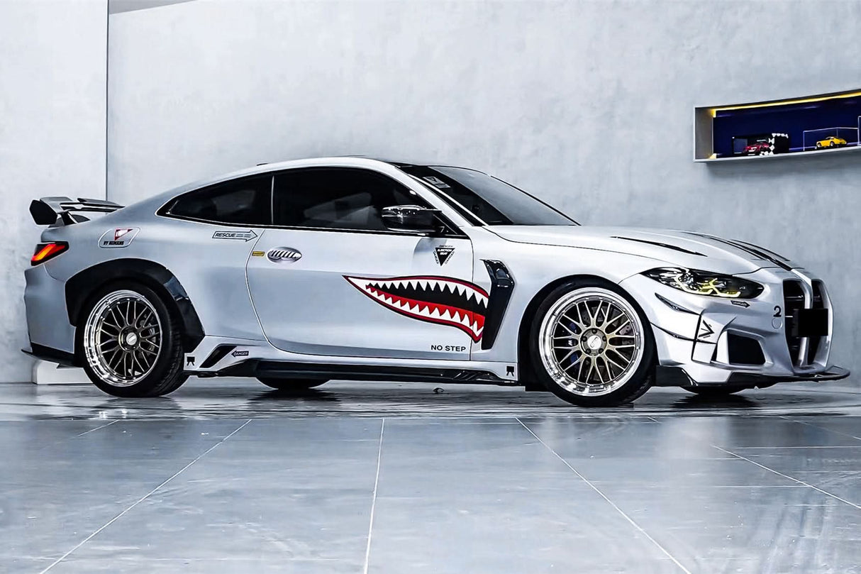 DarwinPRO 2021-UP BMW M4 G82 G83 BKSSII Style Front Bumper and Front Fender and Side Skirts