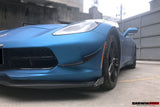 2013-2019 Corvette C7 Z51 Z06 Grandsport Carbon Fiber Front  Lip Winglets
