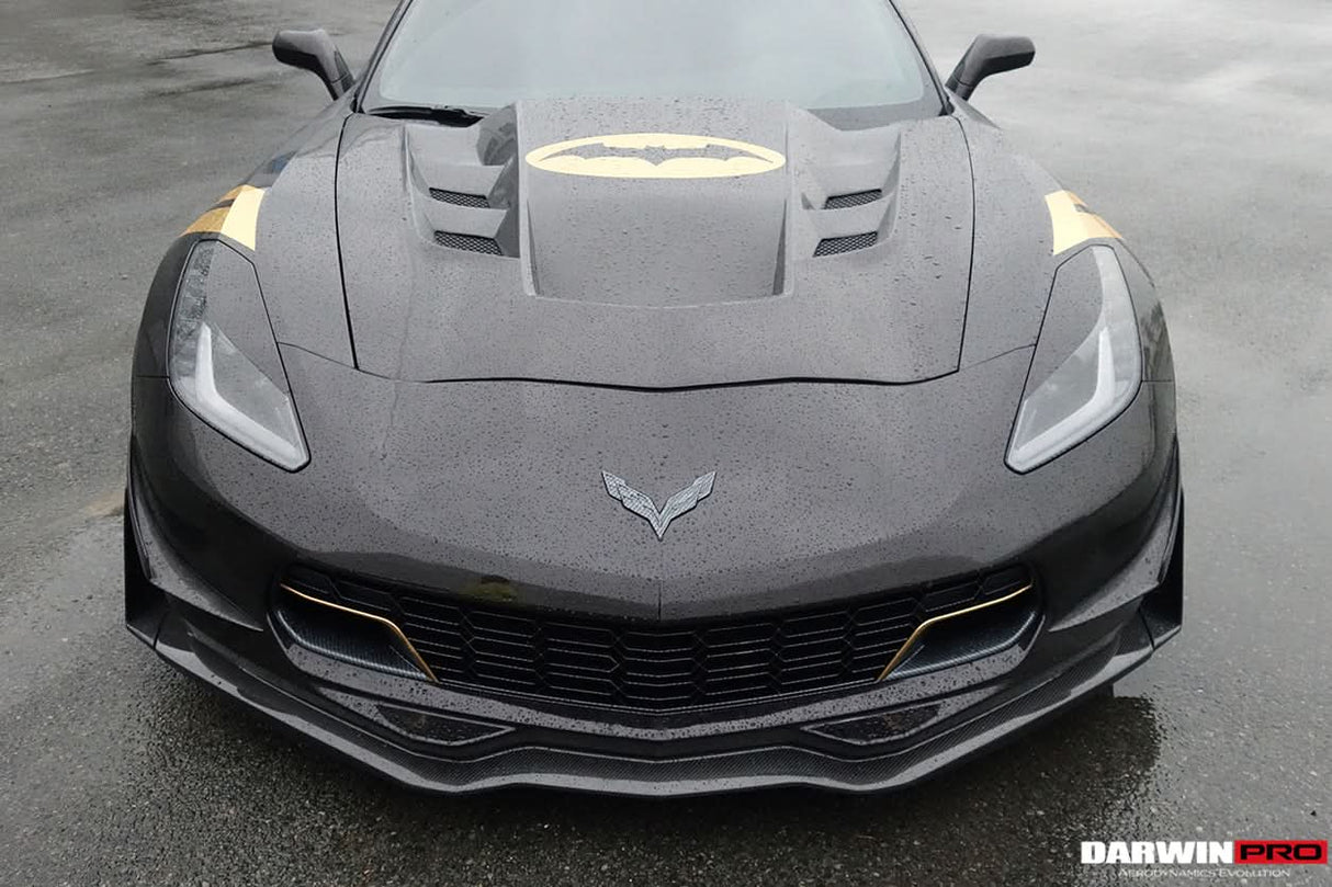 DarwinPRO 2013-2019 Corvette C7 Z51 Z06 Grandsport Carbon Fiber Front Lip (No Winglets)