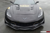 DarwinPRO 2013-2019 Corvette C7 Z51 Z06 Grandsport Carbon Fiber Front Lip (No Winglets)