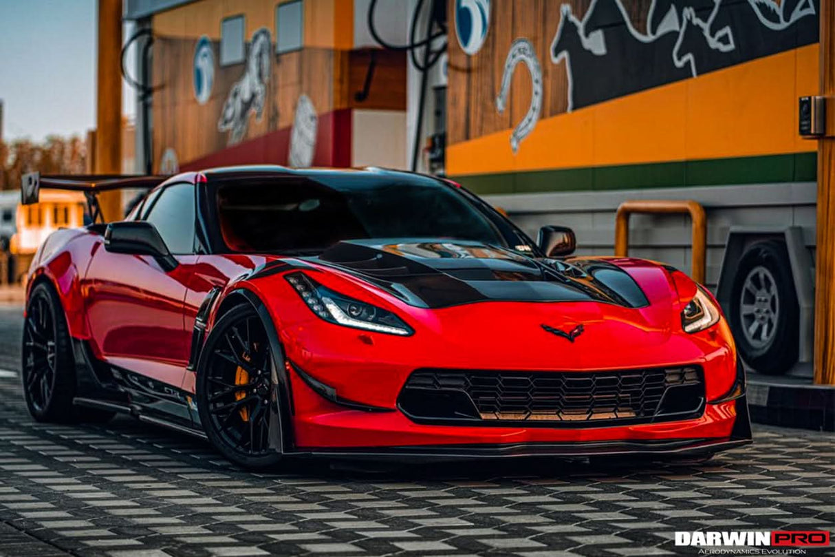 2013-2019 Corvette C7 Z51 Z06 Grandsport Carbon Fiber Front Lip Winglets