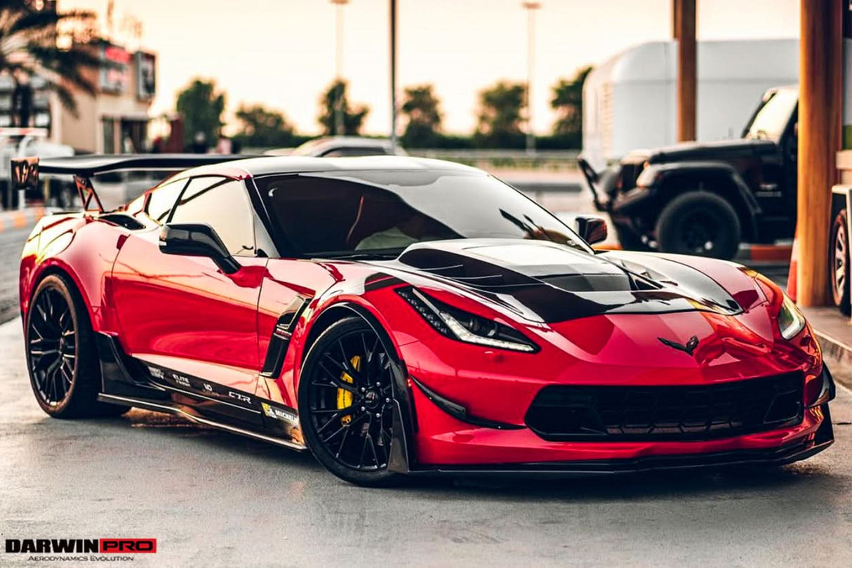 2013-2019 Corvette C7 Z51 Z06 Grandsport Carbon Fiber Front Lip Winglets