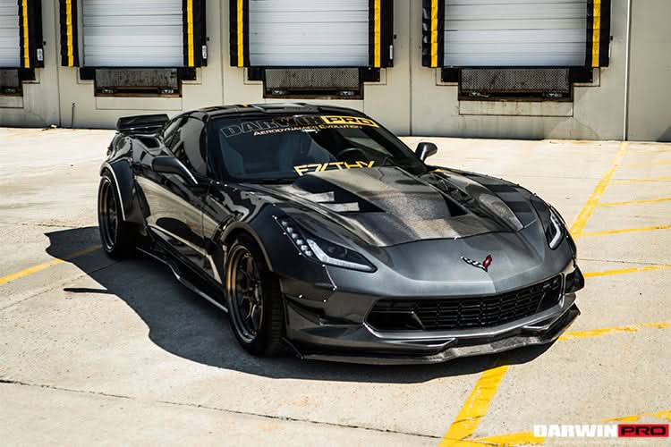 DarwinPRO 2013-2019 Corvette Z06 Grandsport BKSS Style Carbon Fiber Hood