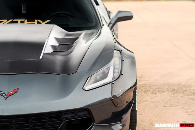 DarwinPRO 2013-2019 Corvette Z06 Grandsport BKSS Style Carbon Fiber Hood