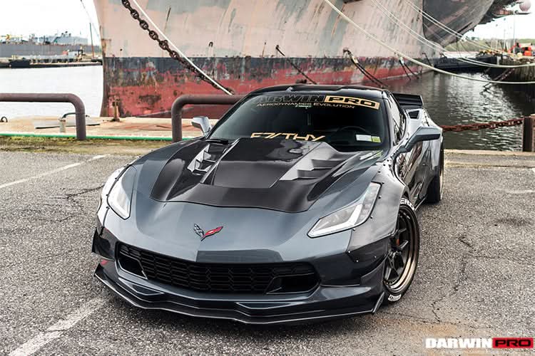 DarwinPRO 2013-2019 Corvette Z06 Grandsport BKSS Style Carbon Fiber Hood