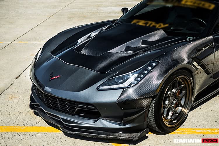 DarwinPRO 2013-2019 Corvette Z06 Grandsport BKSS Style Carbon Fiber Hood