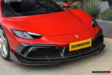 DarwinPRO 2022-2026 Ferrari 296 GTB  GTS Type F171 iMP Carbon Fiber Front Bumper Lip Splitter With Camera holes
