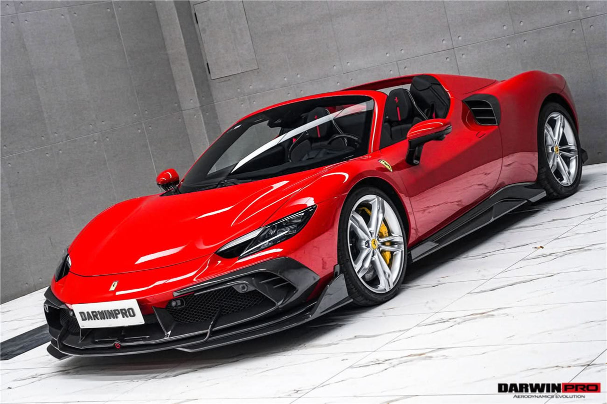 DarwinPRO 2022-2026 Ferrari 296 GTB & GTS Type F171 iMP Style Carbon Fiber Full Kit (For Surround View Camera System Bumper Only)